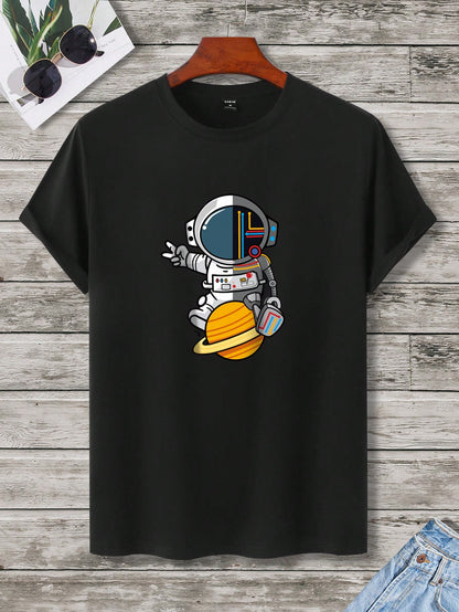 Manfinity Hypemode Men Cotton Astronaut Print Tee