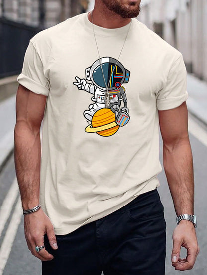 Manfinity Hypemode Men Cotton Astronaut Print Tee